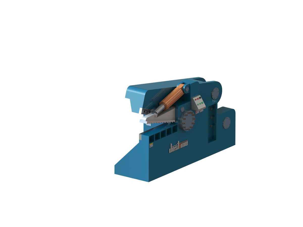 ASF hydraulic alligator shear with open jaw for cutting scrap bars, rebar and metal profiles