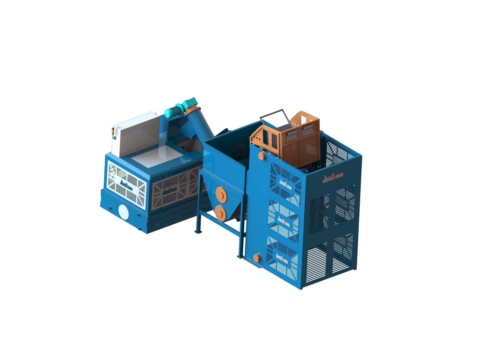 DSS lifting and tipping large-hopper briquetting system, equipment view 3