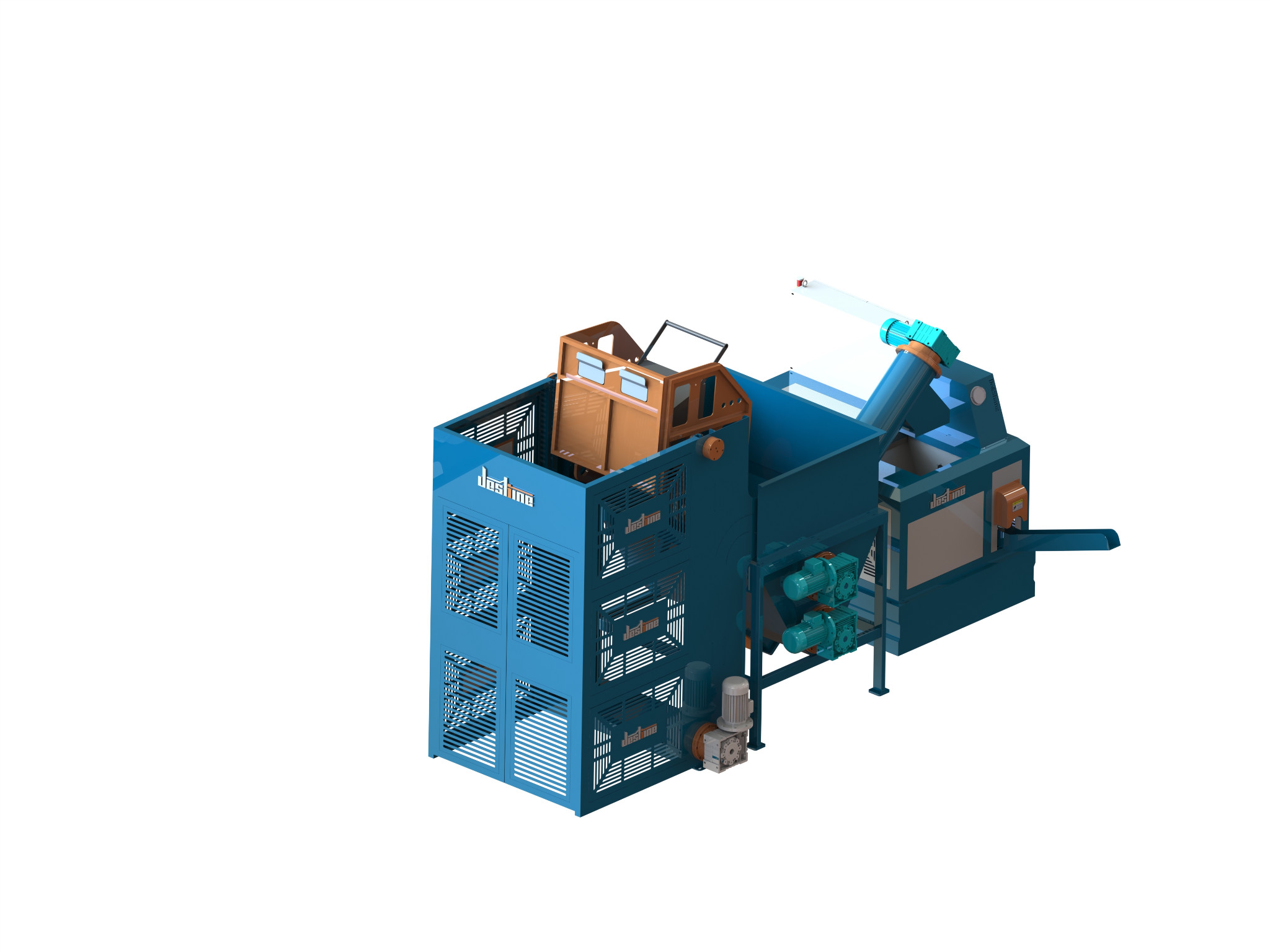 DSS lifting and tipping large-hopper briquetting system, equipment view 4